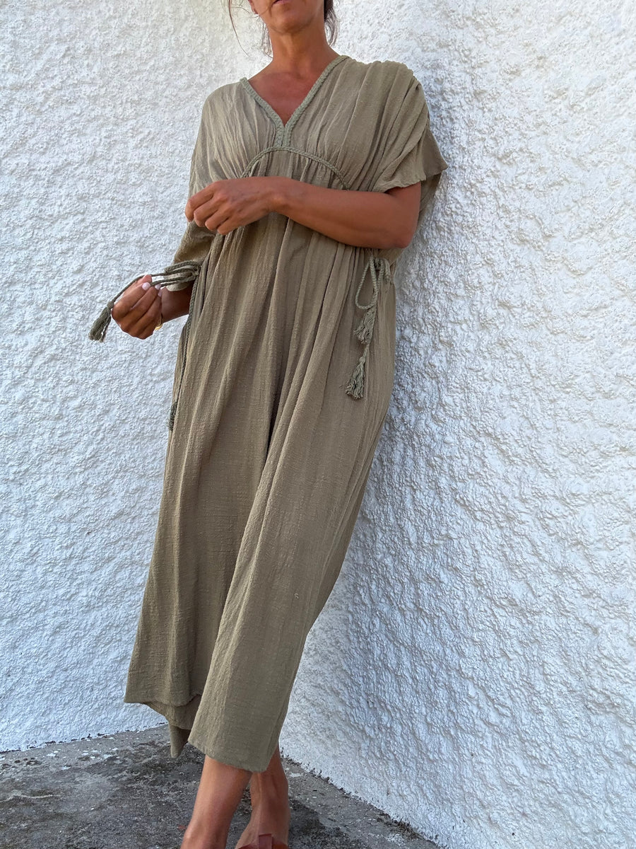 Kaftan Trança Caqui