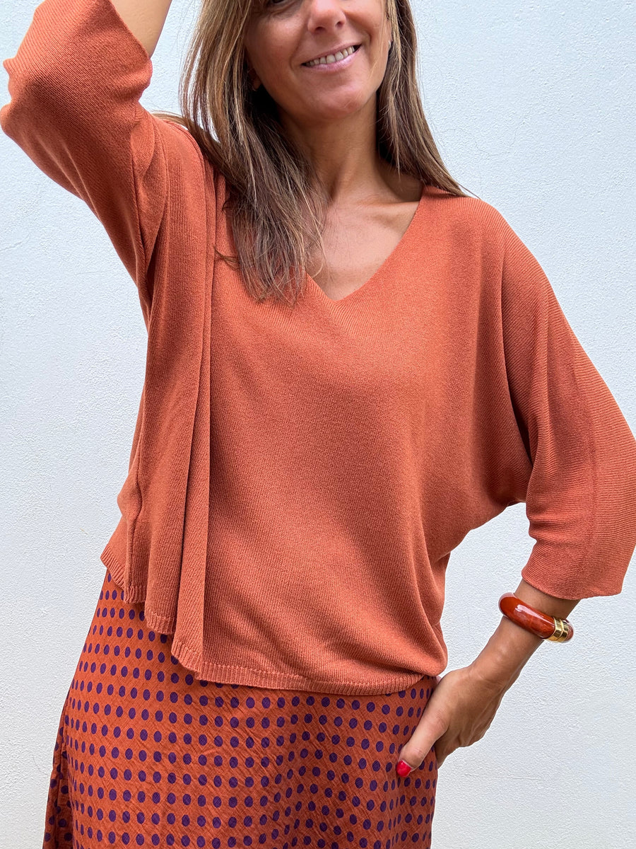 Camisola Manga 3/4 Laranja