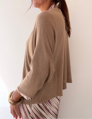 Camisola Manga 3/4 Camel