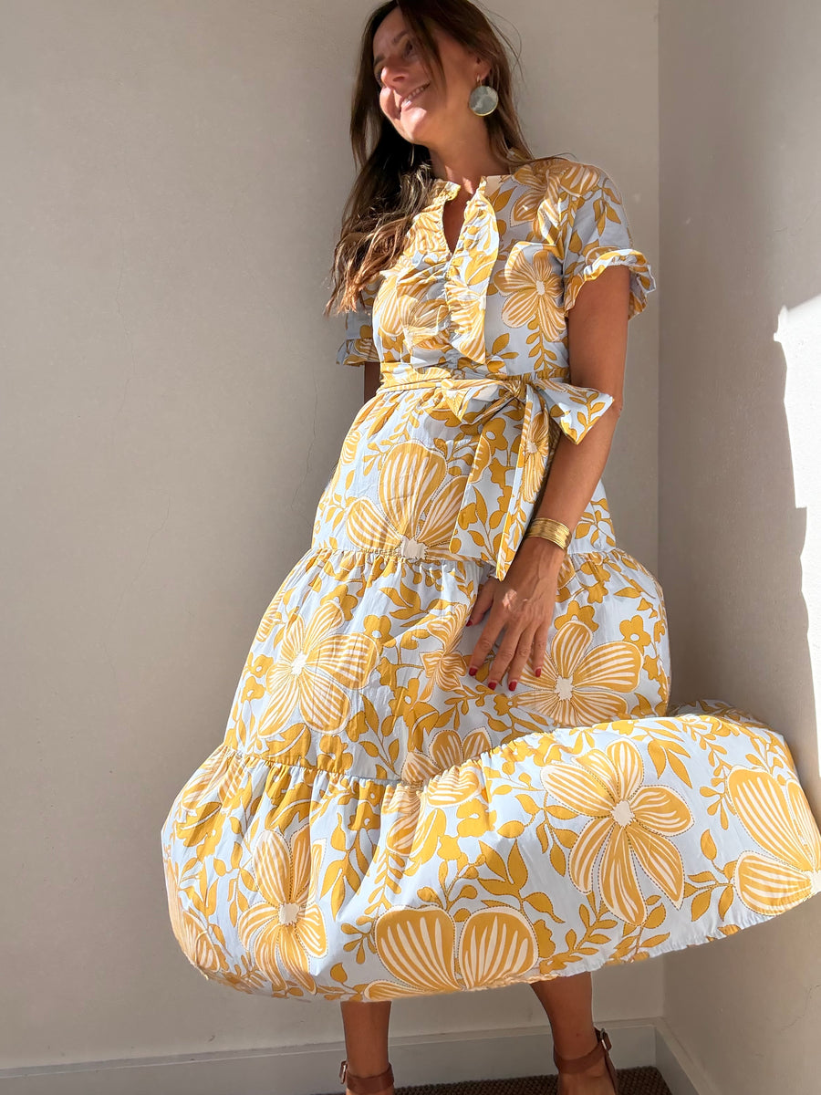 Vestido Comporta amarelo
