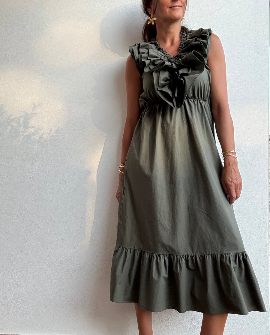 Vestido Alma Verde Seco