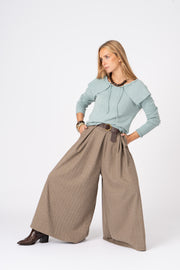 Saia Calça Espinha Camel Ref:300451