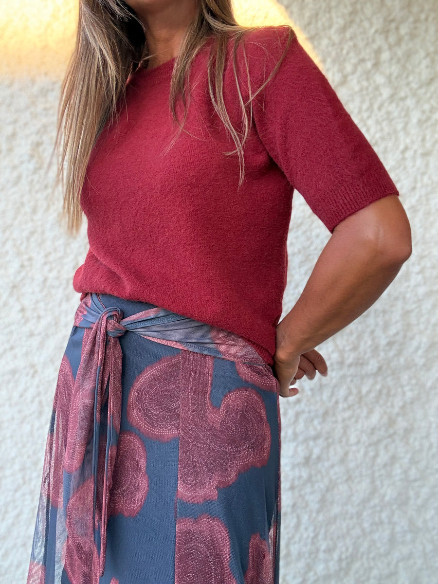 Camisola 3/4 vinho