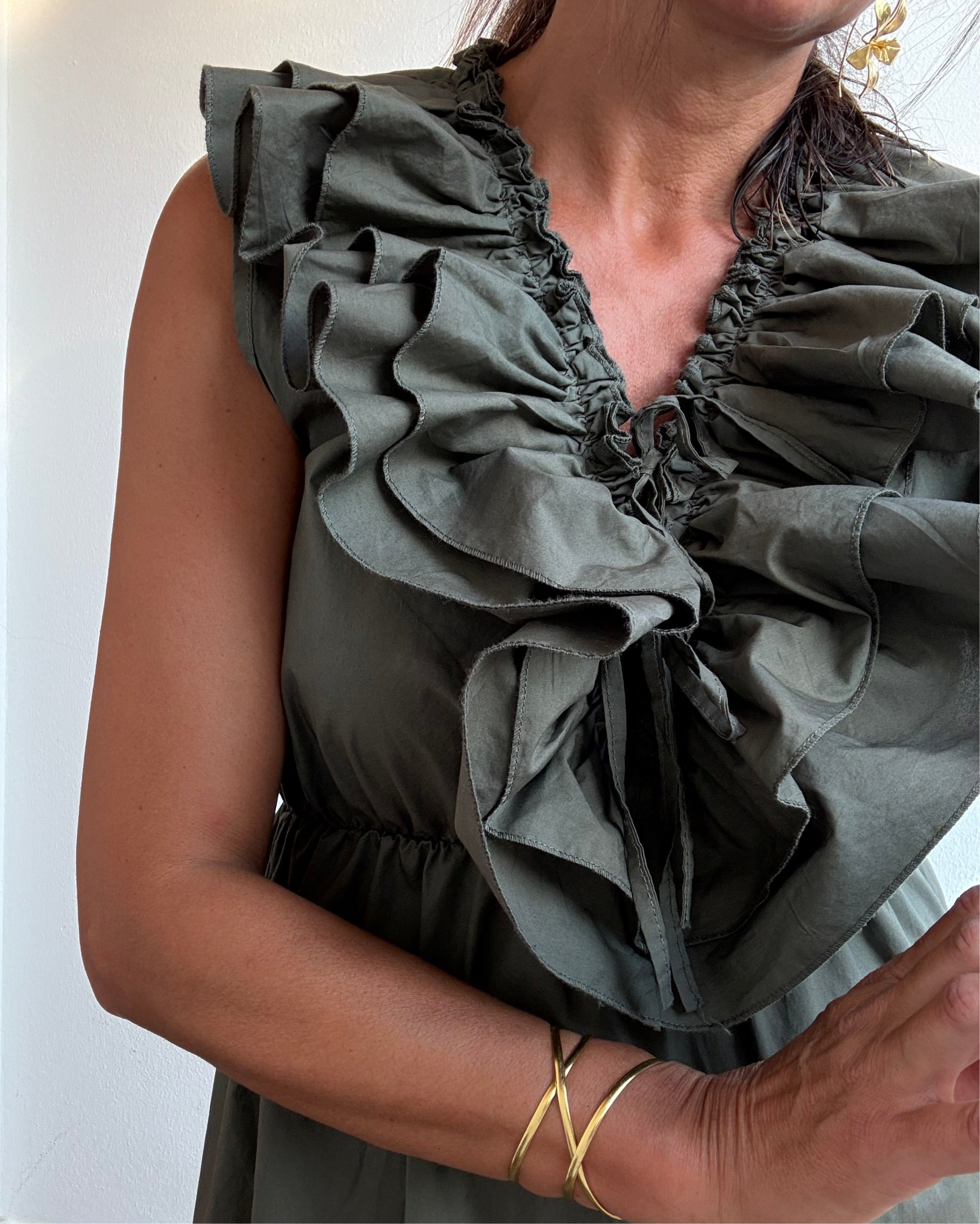 Vestido Alma Verde Seco