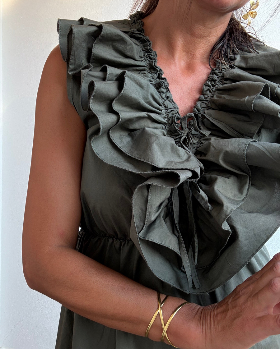 Vestido Alma Verde Seco
