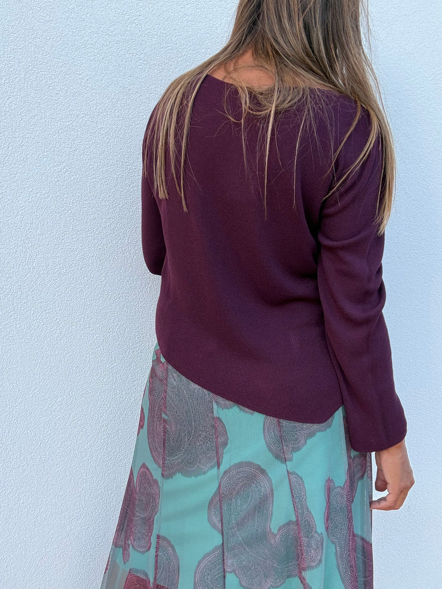 Camisola Evasé berinjela