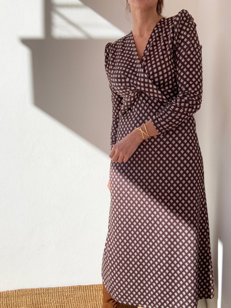 Vestido malha fria beringela