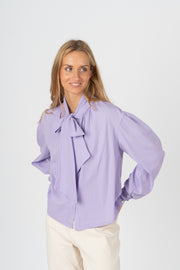 Blusa laço lilás