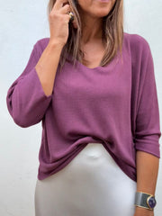 Camisola Manga 3/4 Beringela