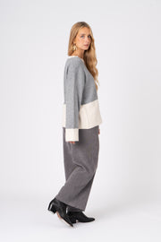 Camisola Bicolor cinzento