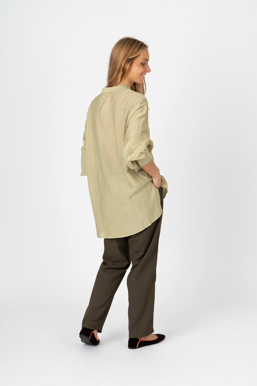 Camisa oversized verde