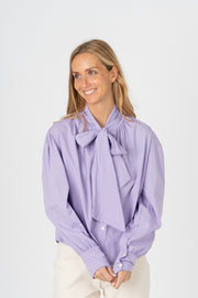 Blusa laço lilás