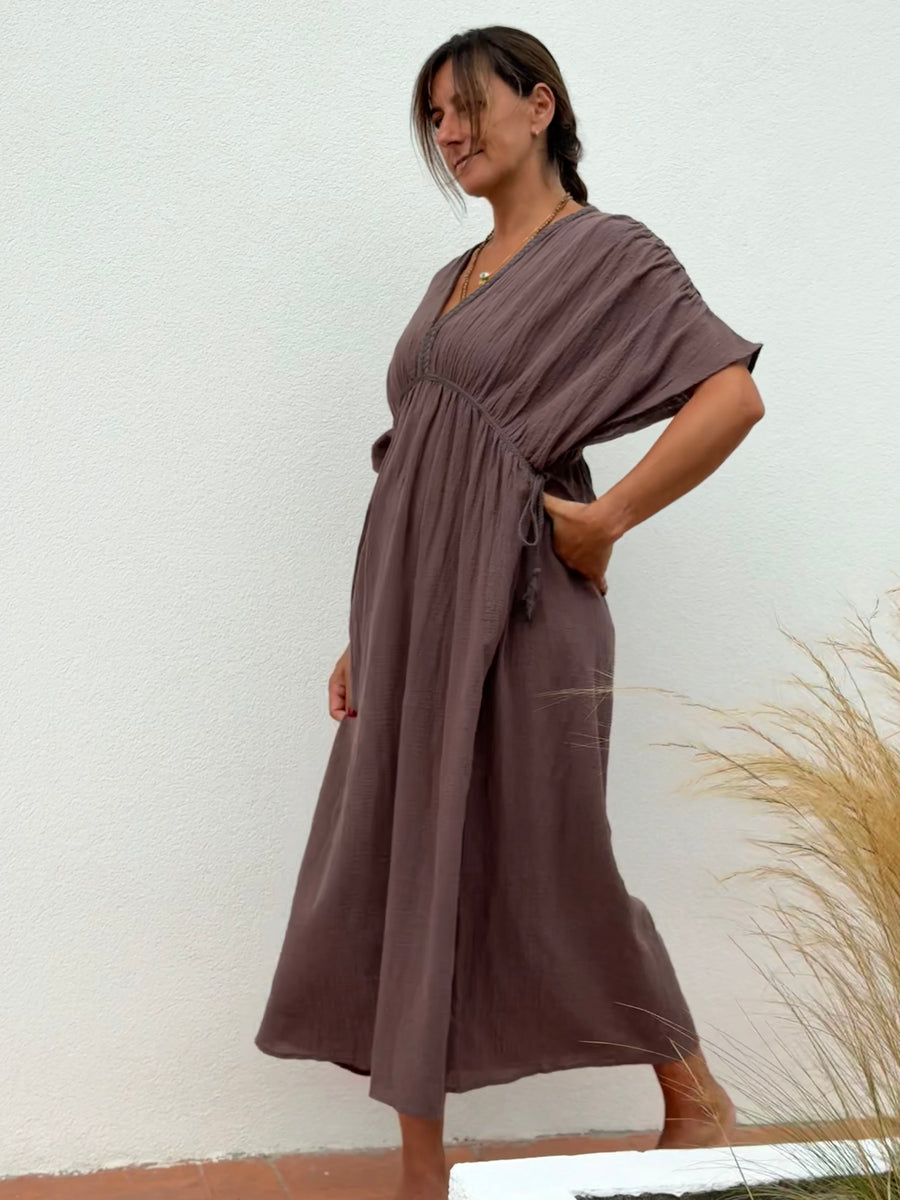 Kaftan Trança Pinhão