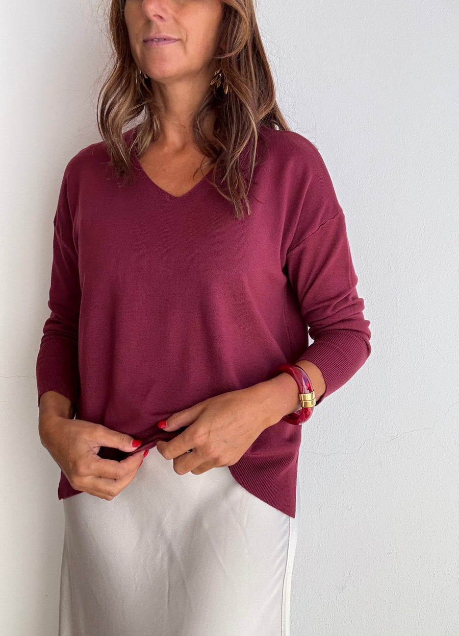 Camisola Essencial Vinho