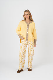 Calças Capri Floral amarelo
