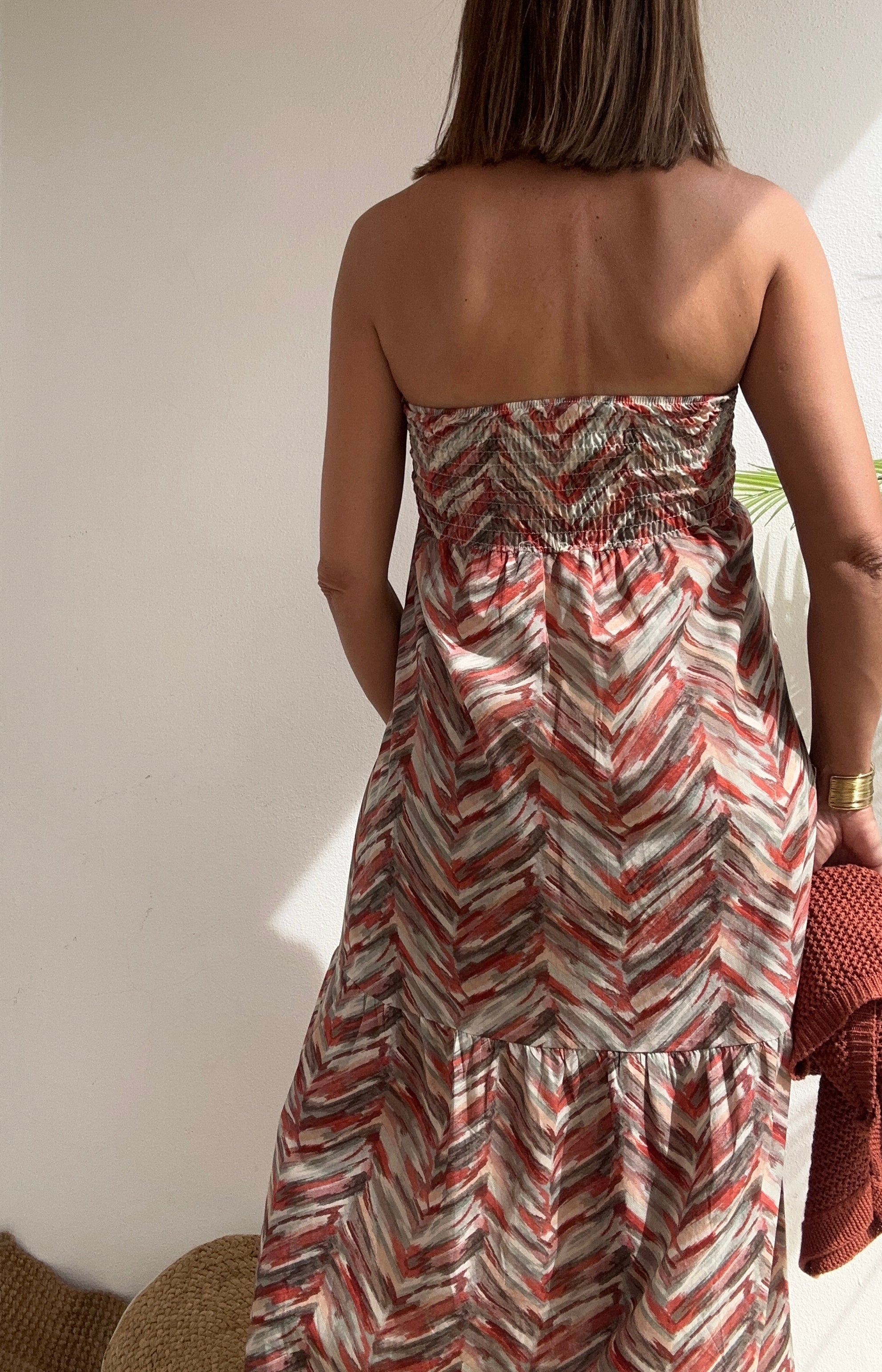 Vestido caicai terracota