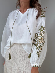 Blusa Folk Verde