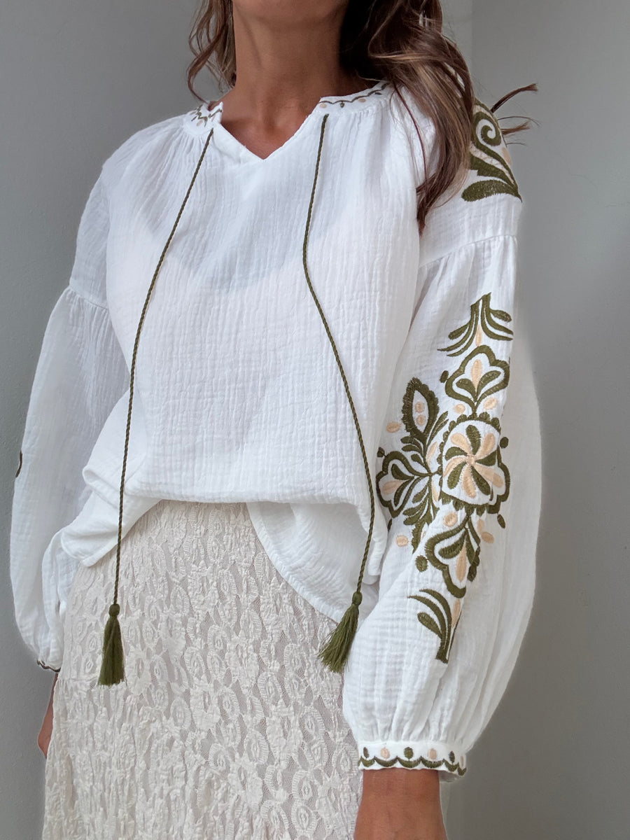 Blusa Folk Verde