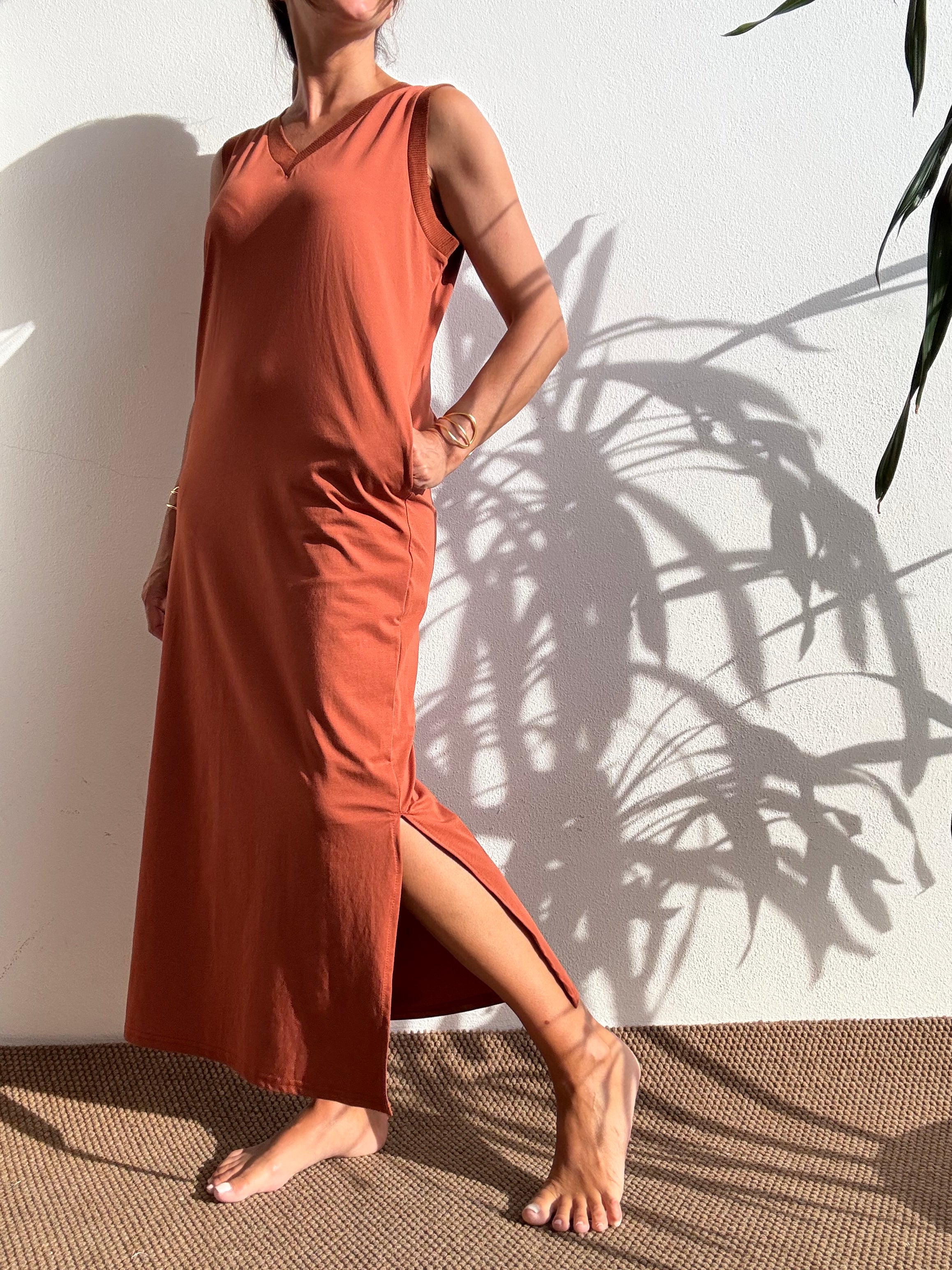 Vestido Essencial Tijolo