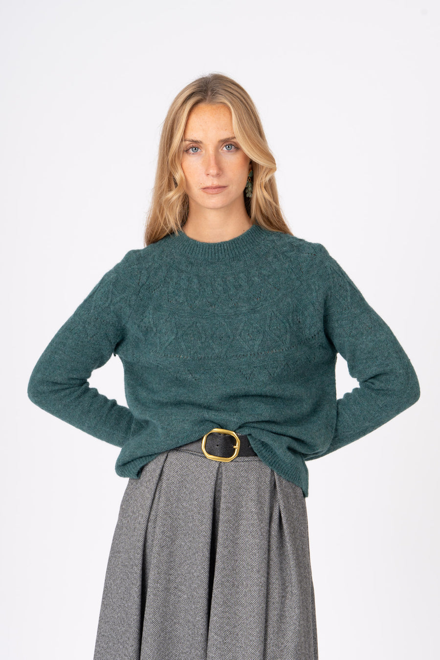 Camisola Tricot verde ref:cm6677