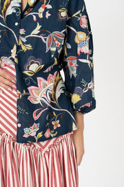 Blusa estampada azul