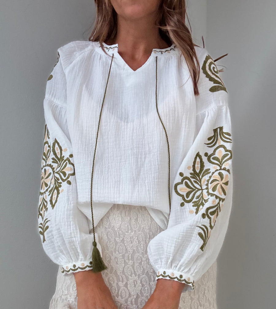 Blusa Folk Verde