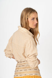 Camisa riscas amarelo