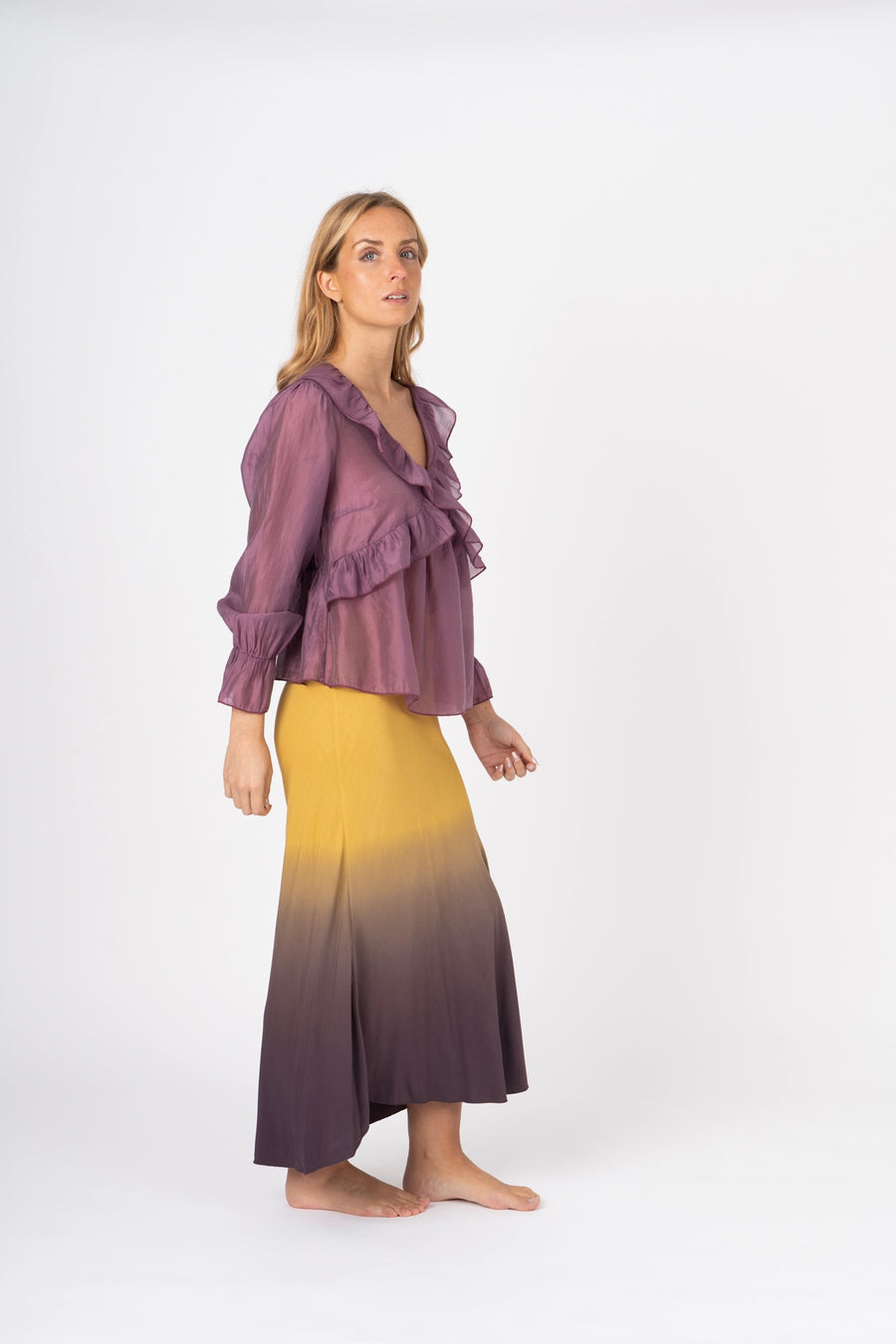 Saia Tie Dye mostarda