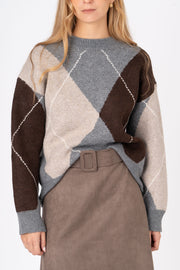 Camisola Losango Cinzento ref:cmxp274