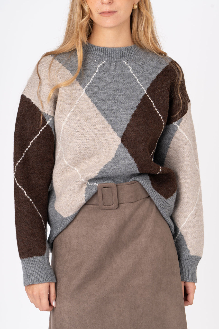 Camisola Losango Cinzento ref:cmxp274