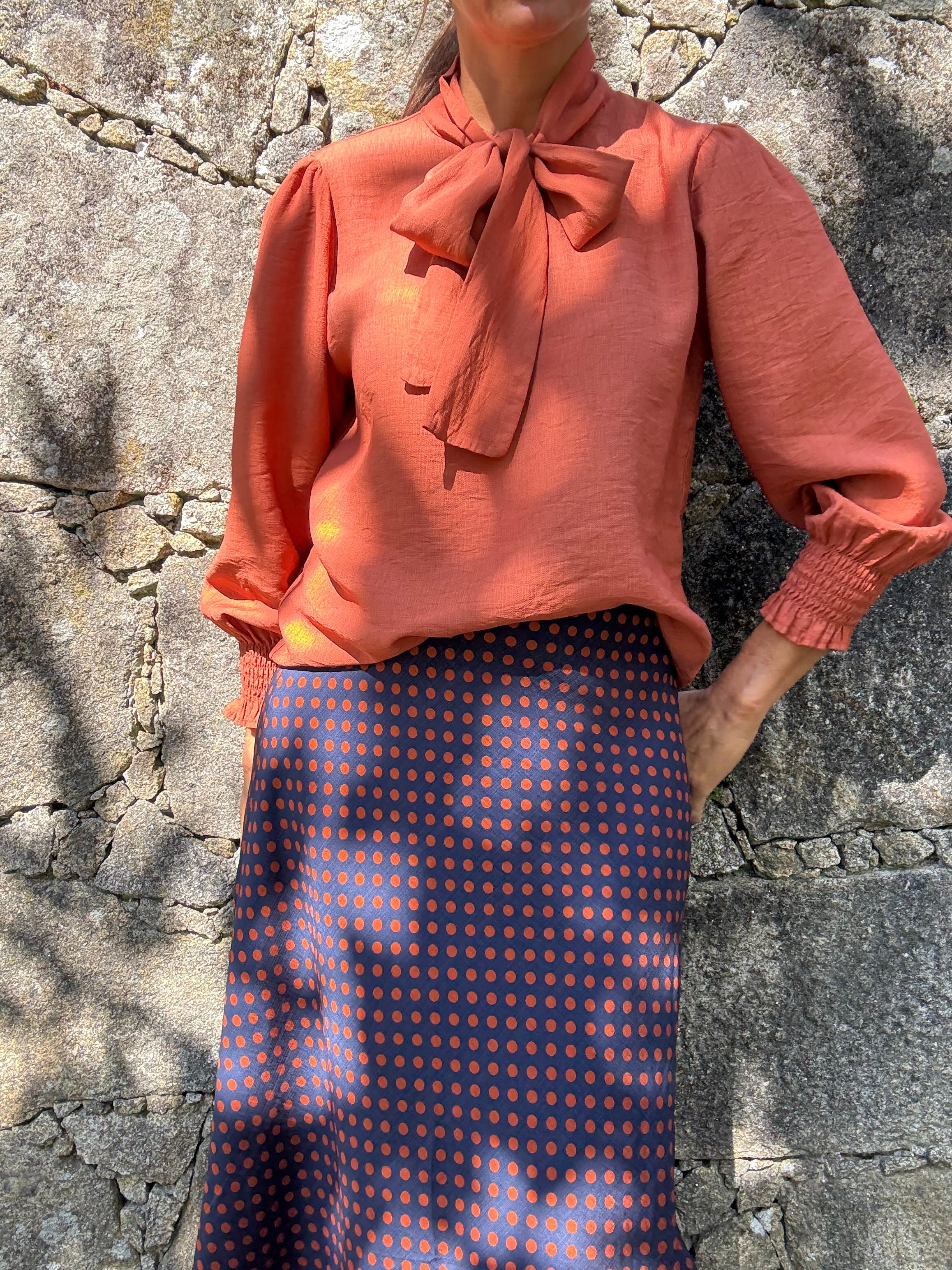 Blusa Laço Laranja