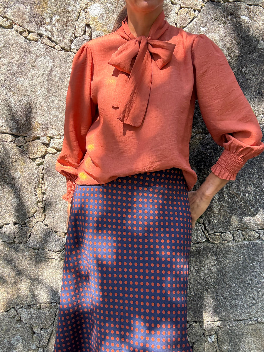 Blusa Laço Laranja