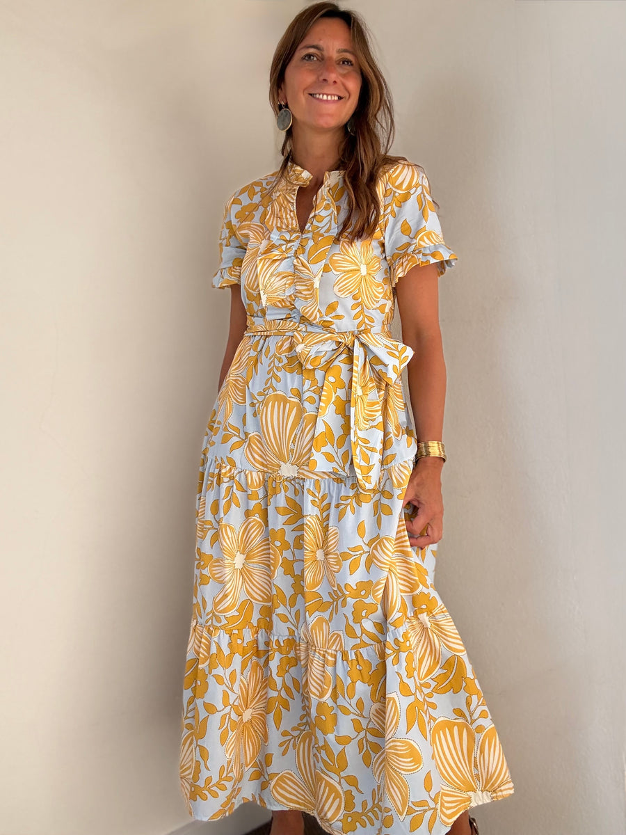 Vestido Comporta amarelo