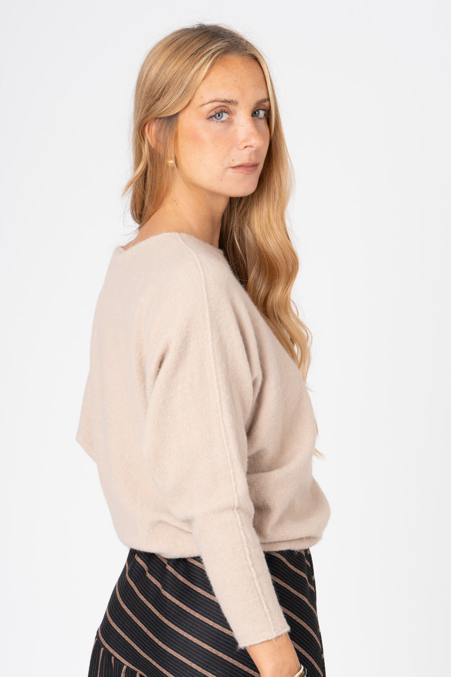 Camisola Reglan areia ref:cm90200