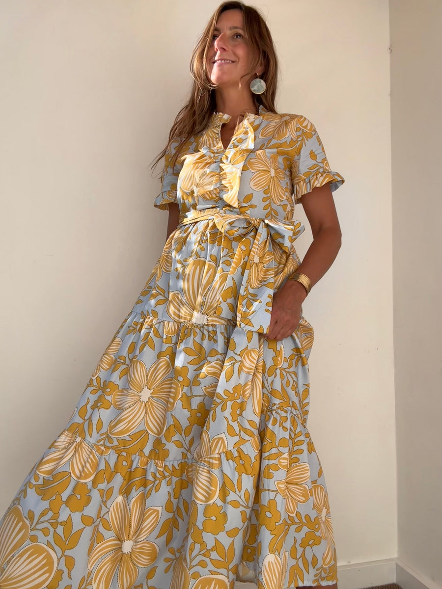 Vestido Comporta amarelo
