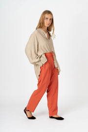 Camisa oversized beje