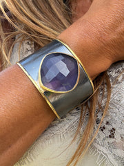 Pulseira pedra roxo