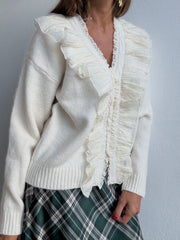 Camisola Volantes Branco