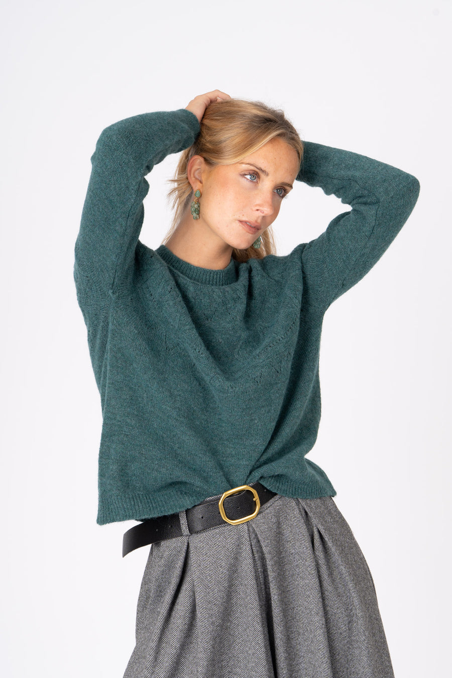 Camisola Tricot verde ref:cm6677