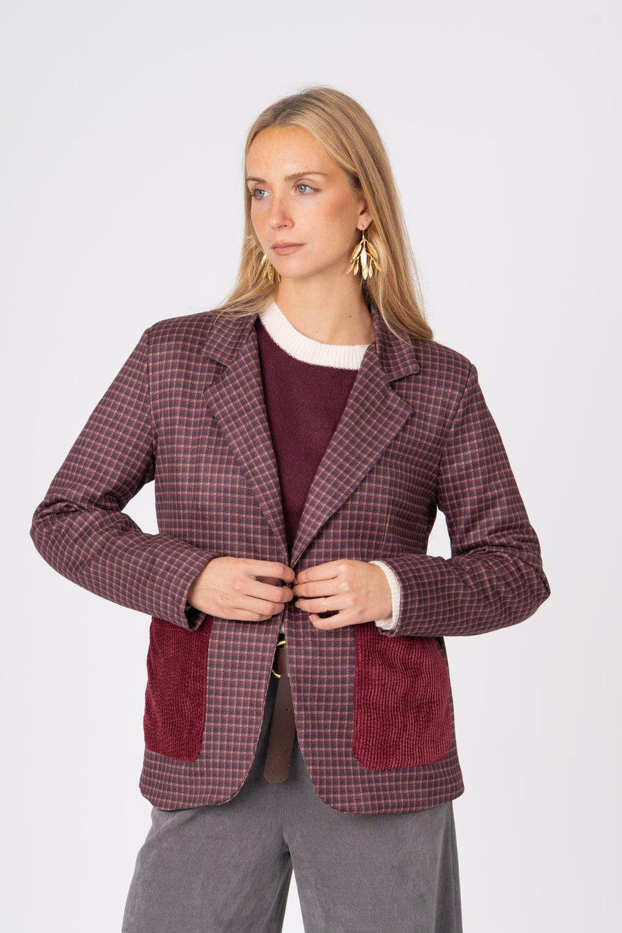 Blazer Camurcina berinjela ref:cas23389