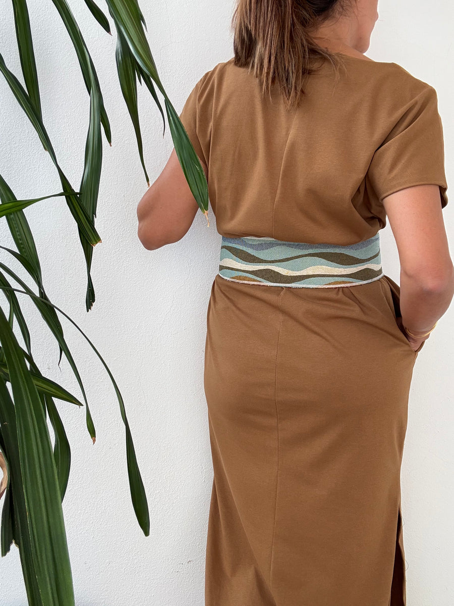 Vestido kaftan algodão