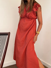Vestido Siena terracota