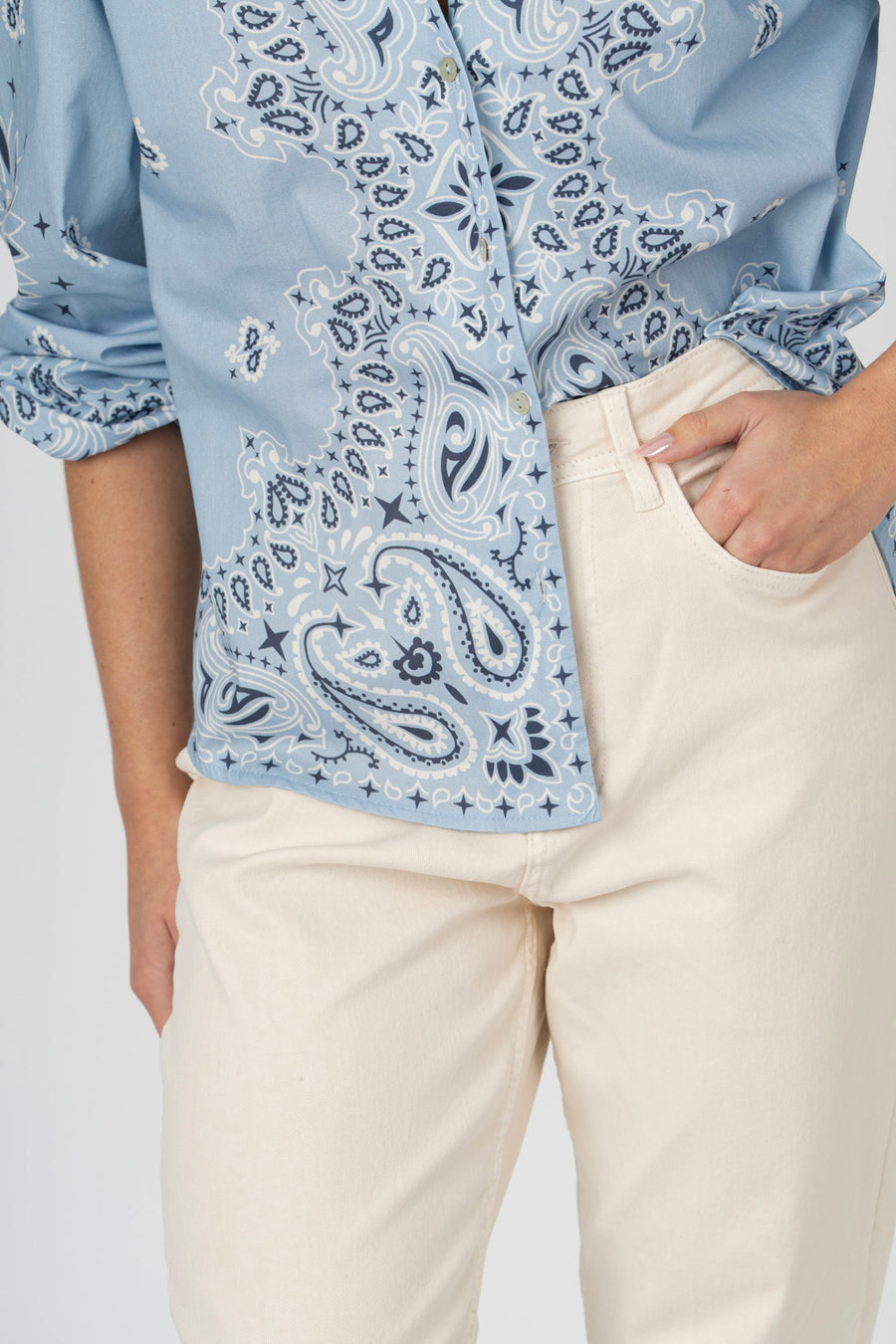 Camisa Bandana azul