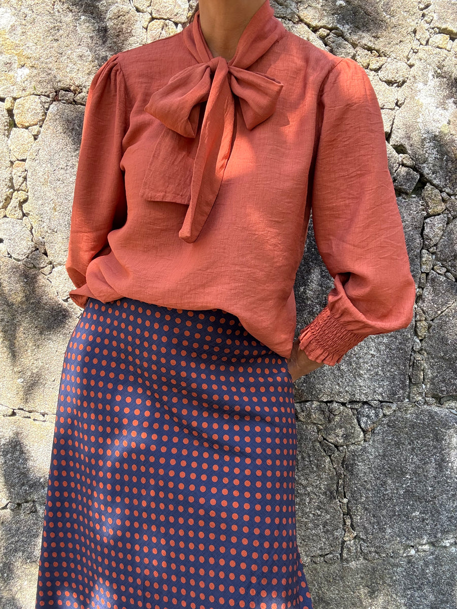 Blusa Laço Laranja