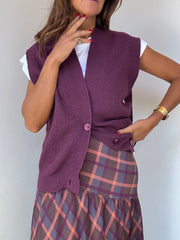 Colete Oversized Beringela