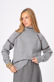 Camisola Espiga cinzento