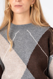 Camisola Losango Cinzento ref:cmxp274