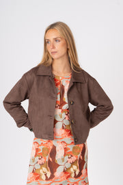 Blusão Camurcine castanho ref:cas25621