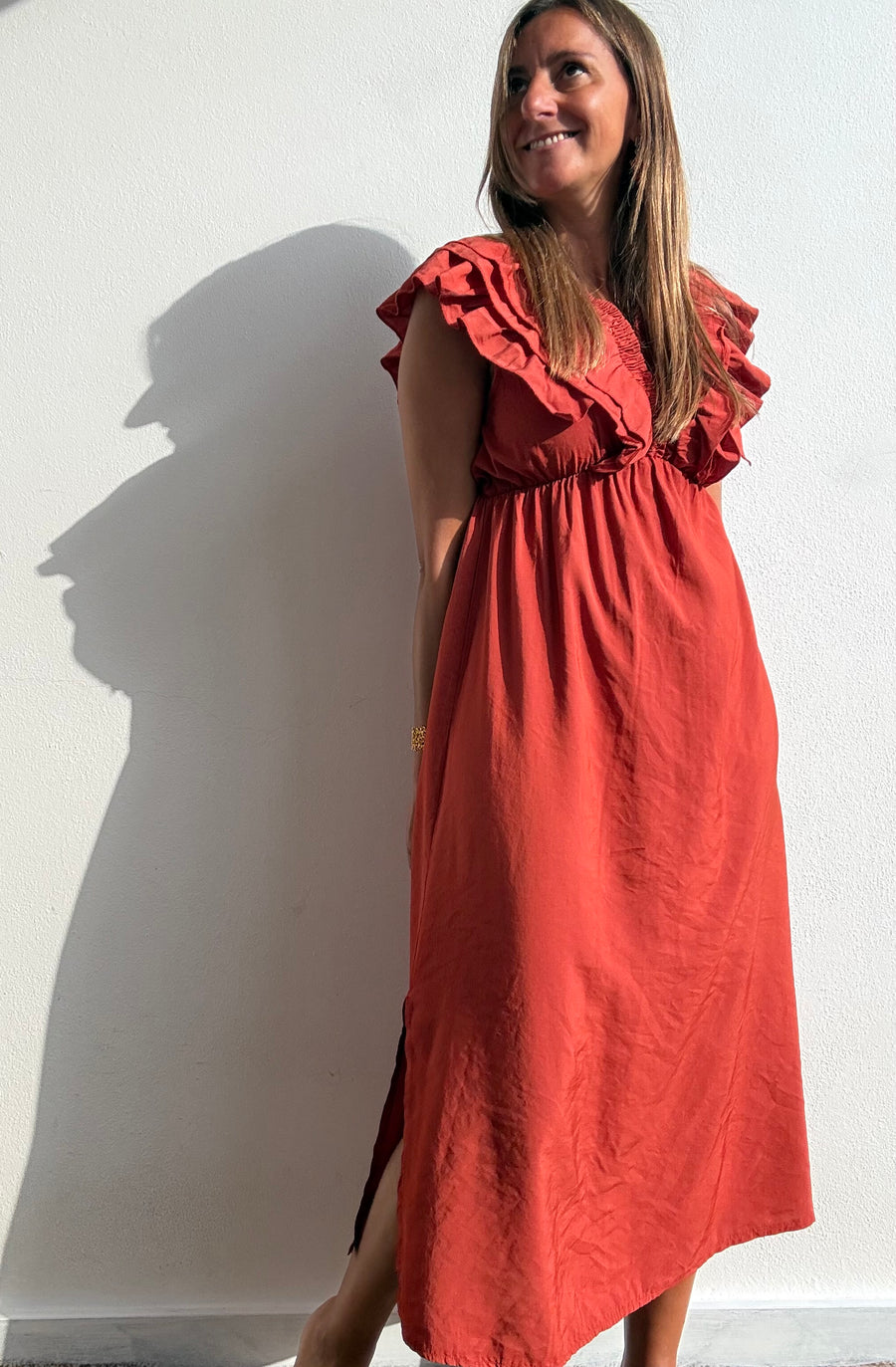 Vestido Siena terracota