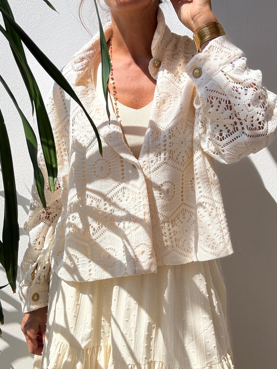 blusa de encaje
